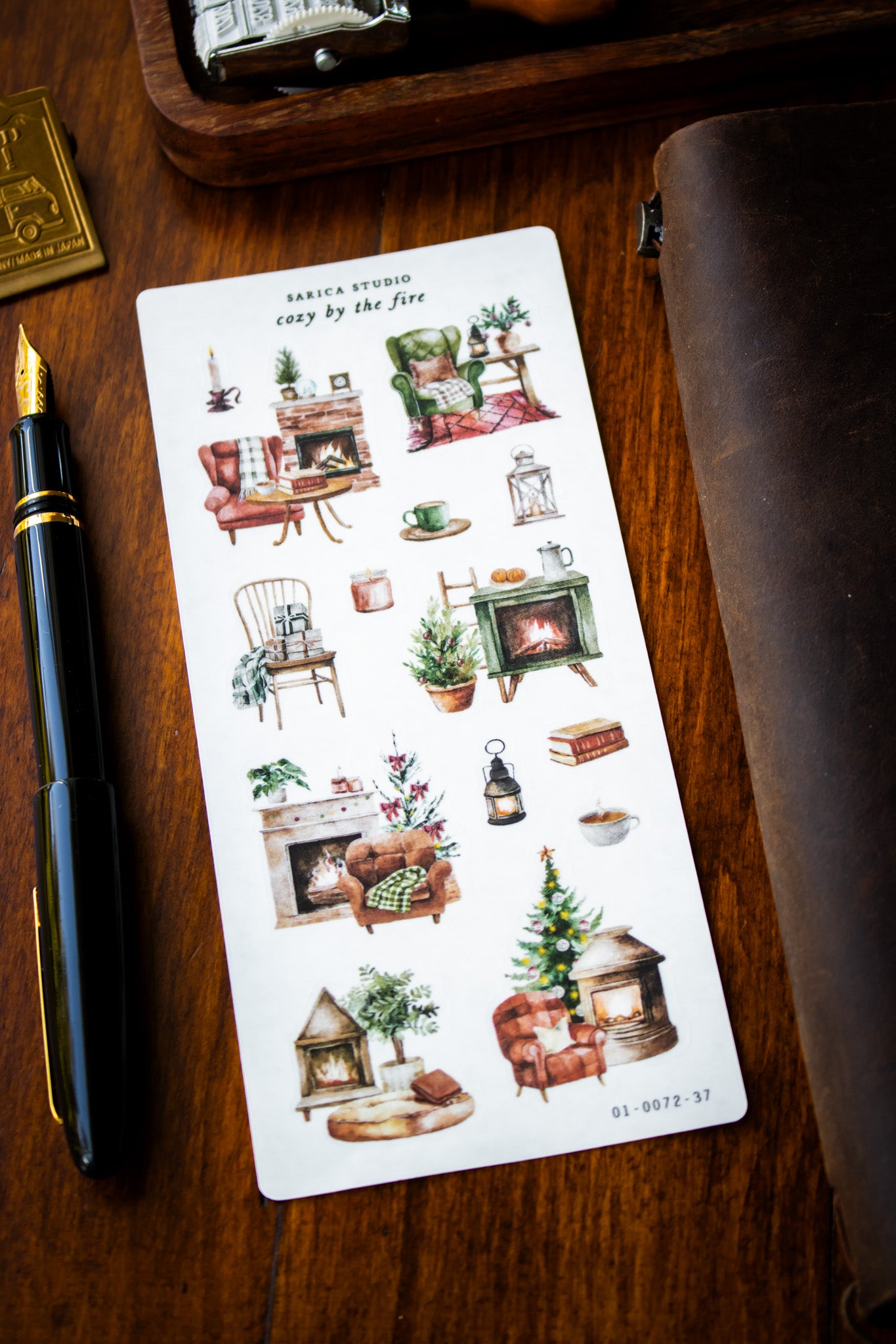 Cozy by the Fire Stickers