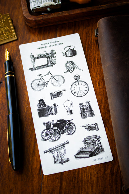 Vintage Invention Stickers
