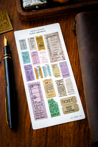 Ticket Ephemera Stickers