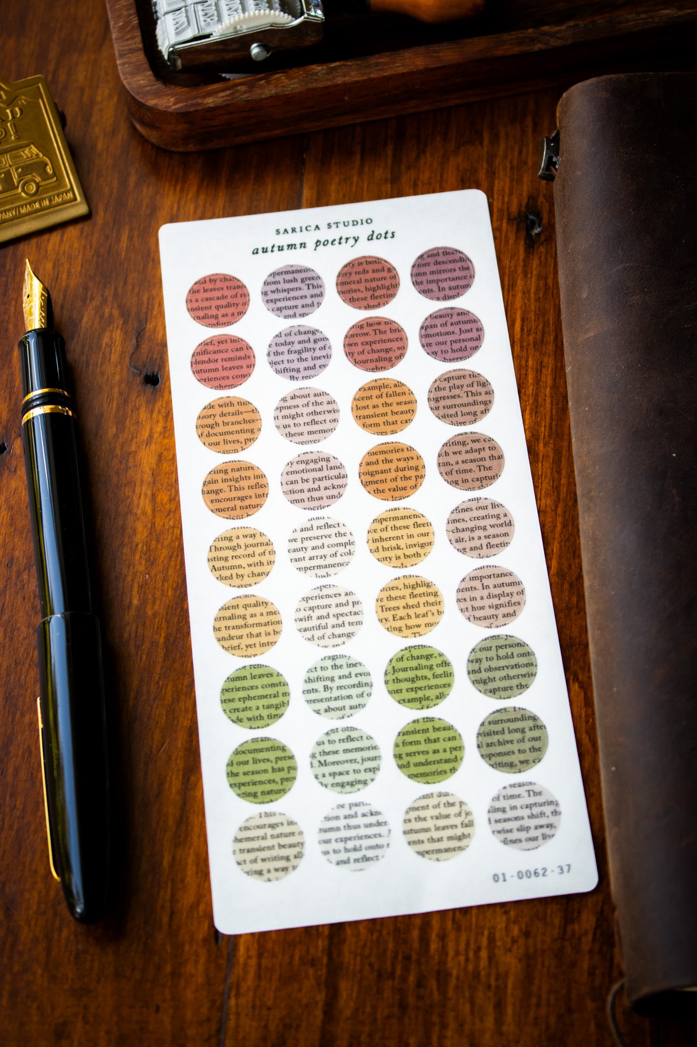 Autumn Poetry Dots Stickers