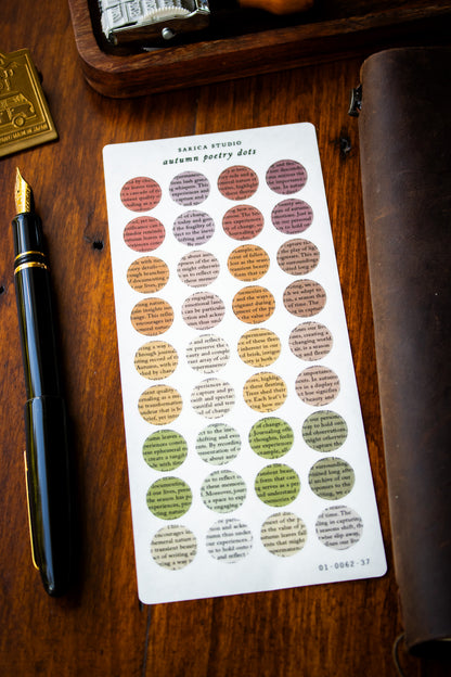Autumn Poetry Dots Stickers