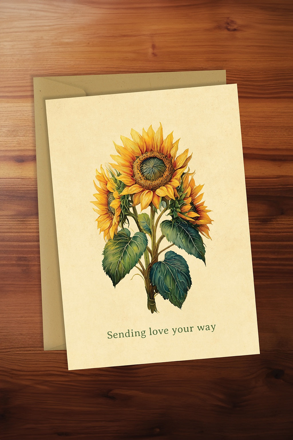 Sending Love Your Way Sunflower Card
