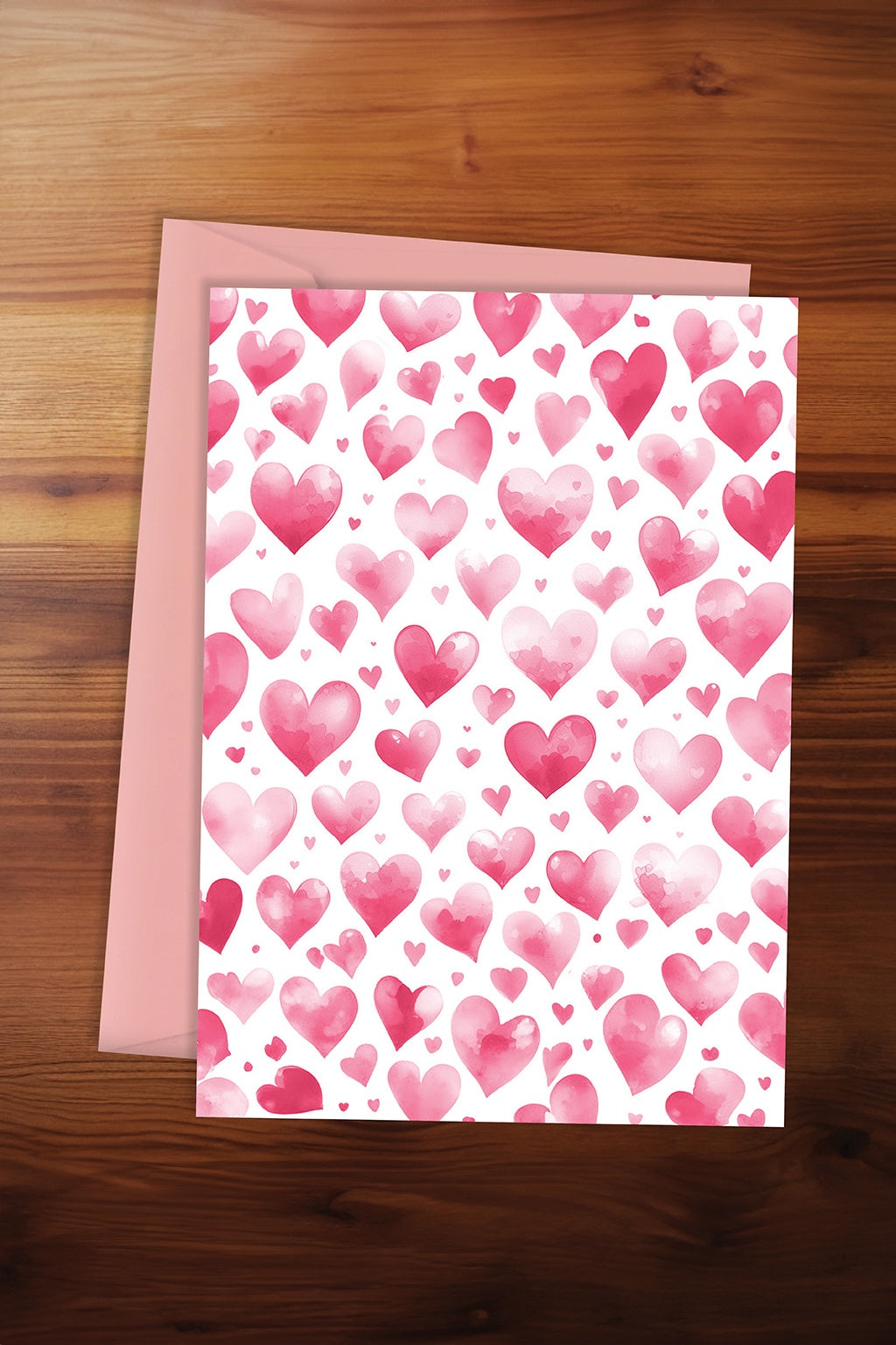 Bunch of Pink Hearts Card