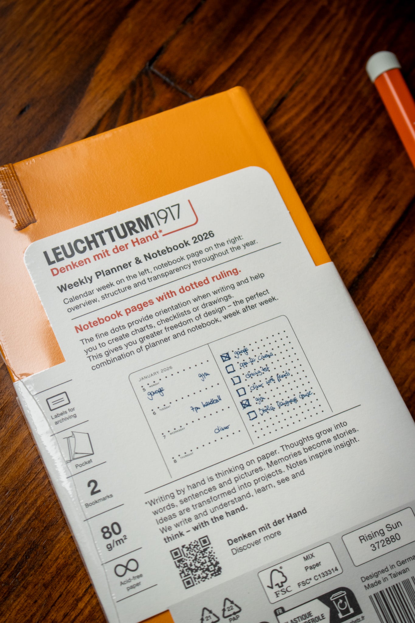 2026 Weekly Planner + Notebook -  Wallet Rising Sun