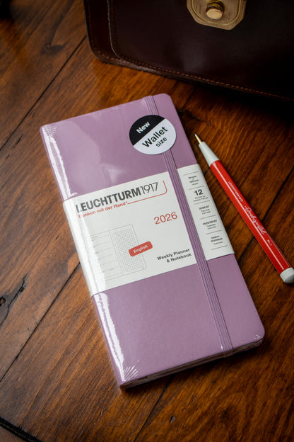 2026 Weekly Planner + Notebook - Wallet Dusty Rose