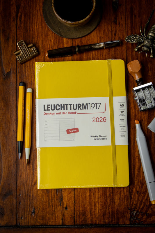 2026 Weekly + Notebook - A5 Hardcover Lemon