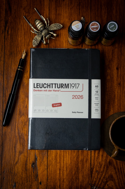 2026 Daily Planner - A5 Hardcover Black