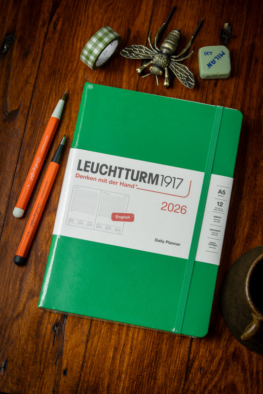 2026 Daily Planner - A5 Hardcover Spring Leaf