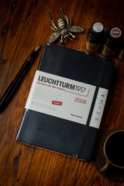 2026 Daily Planner - A5 Hardcover Black