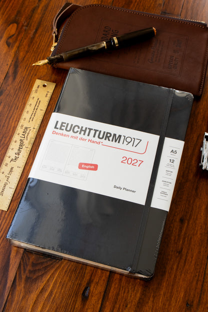 2027 Daily Diary - Black, A5