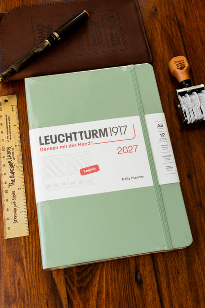 2027 Daily Diary - Sage, A5