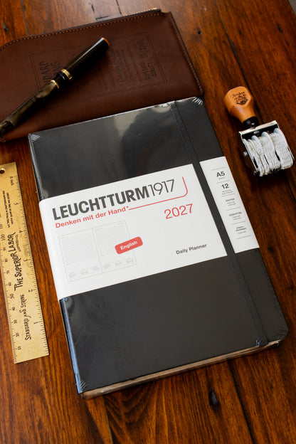 2027 Daily Diary - Black, A5