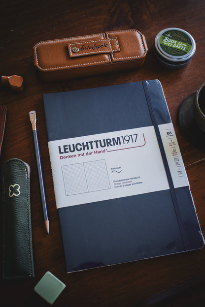 B5 Softcover - Navy Dotted