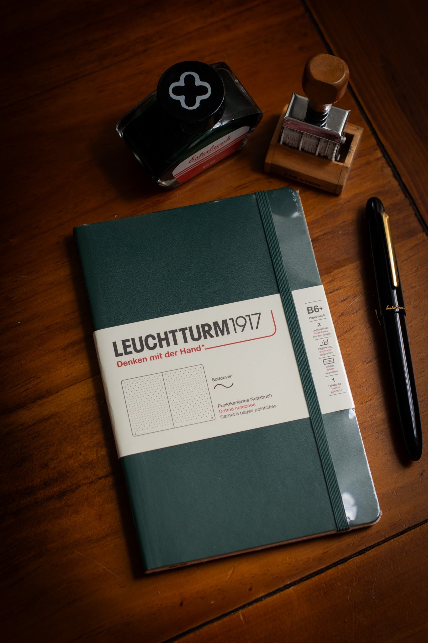 B6 Softcover - Forest Green Dotted