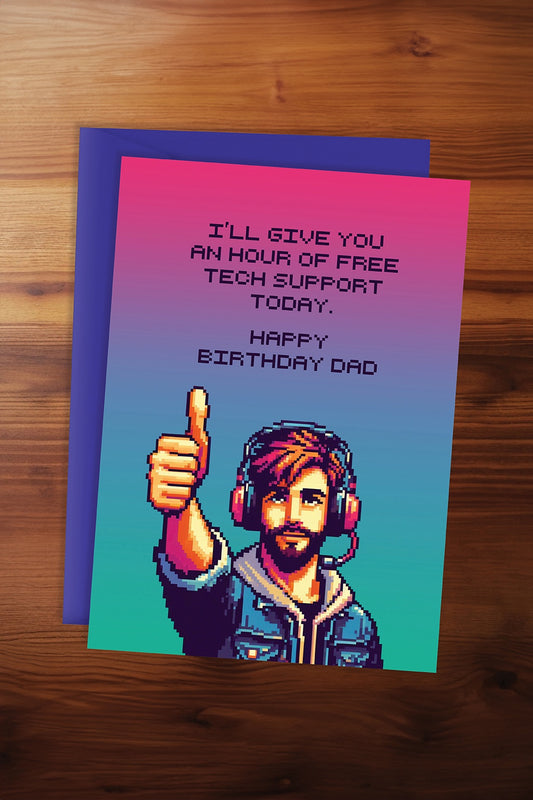 Free Tech Support Birthday Day Card