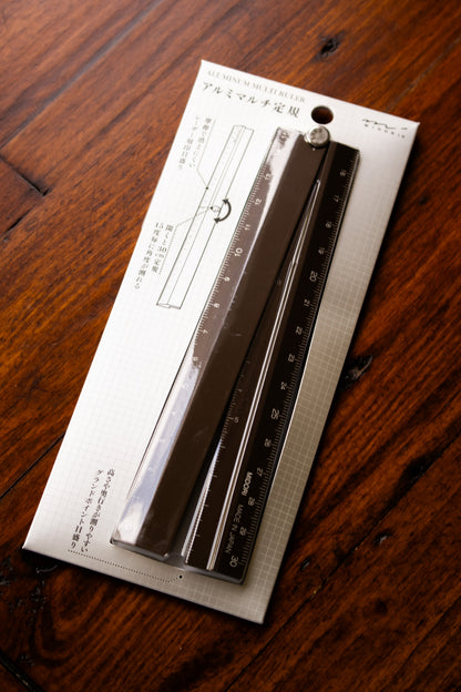 Aluminium Extending Ruler - Brown