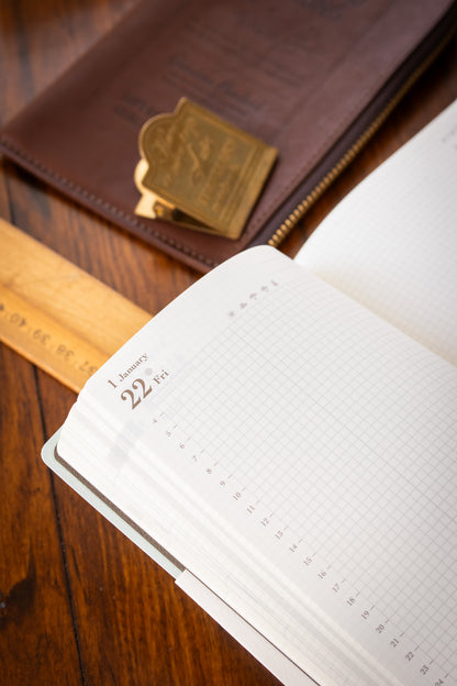 2027 Diary Hibino - A6 Blue-Green