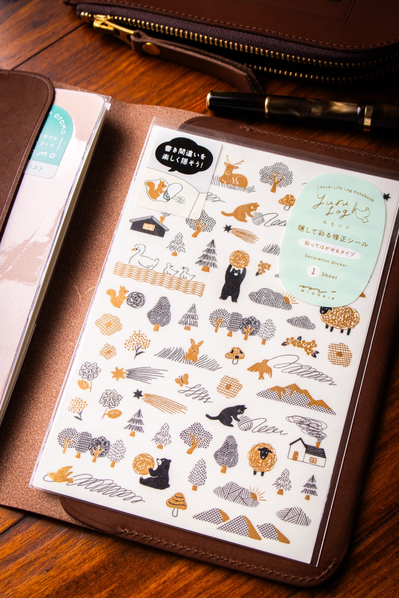 Yuru Log Sticker Sheet - Camo Forest