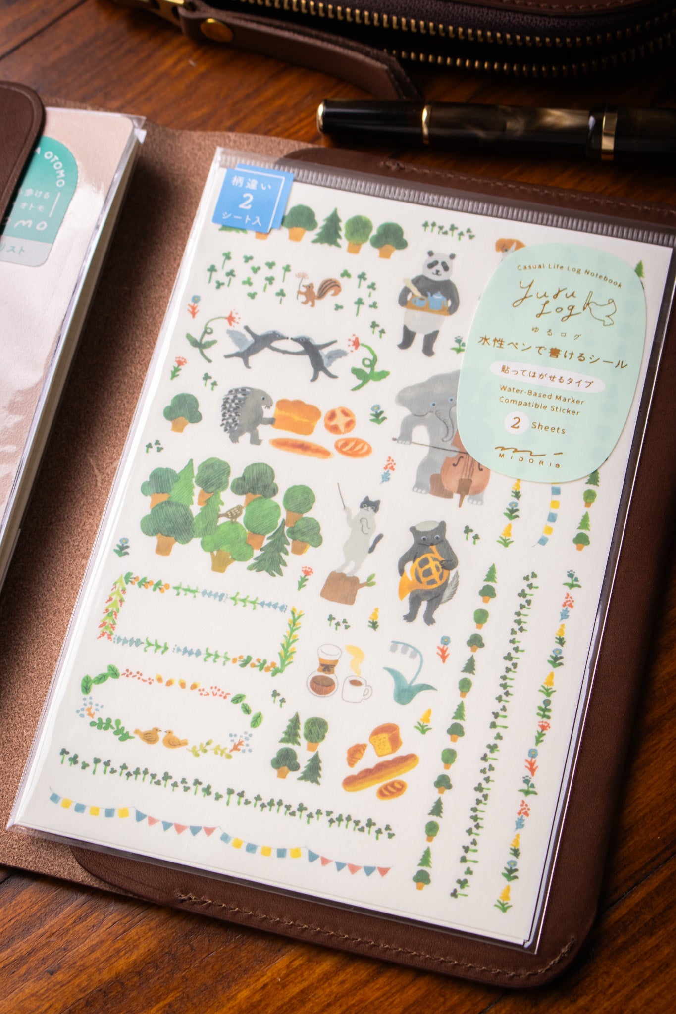 Yuru Log Sticker Sheet - Forest Animals