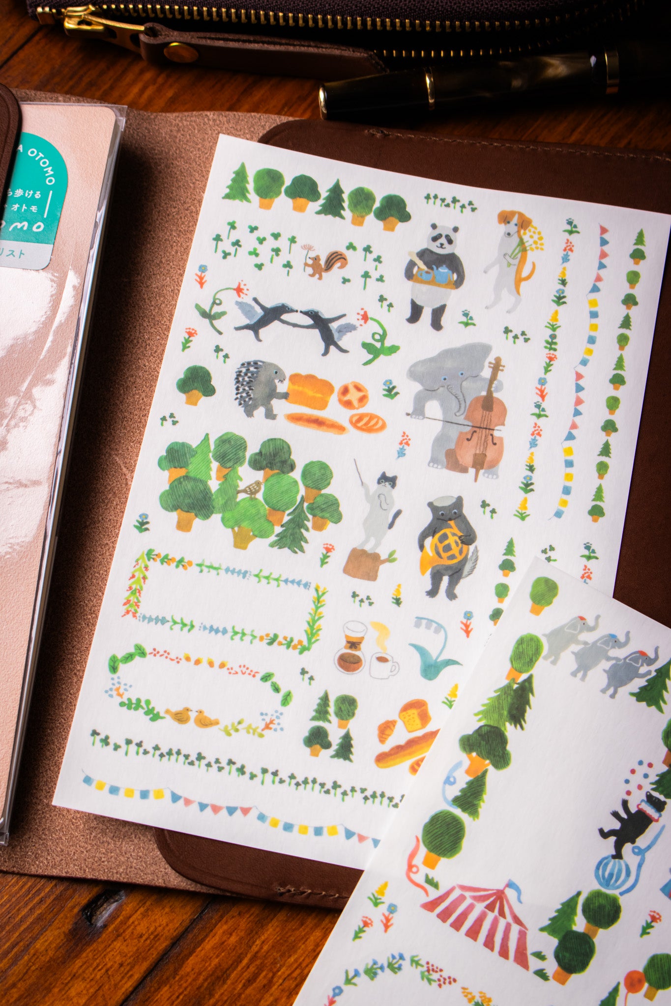 Yuru Log Sticker Sheet - Forest Animals