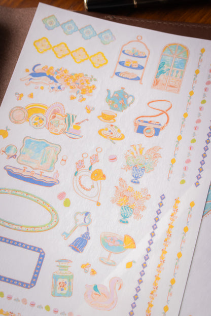 Yuru Log Sticker Sheet - Travel Hotel