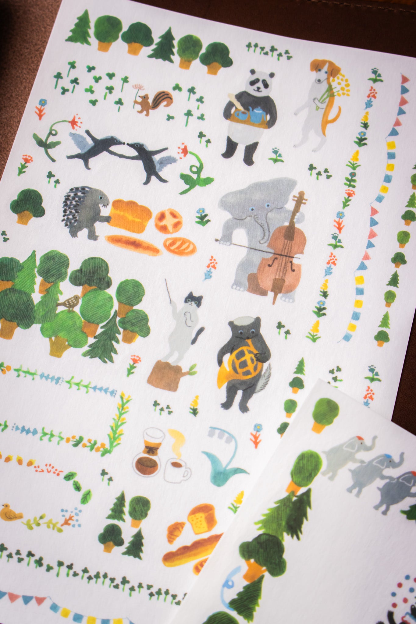 Yuru Log Sticker Sheet - Forest Animals