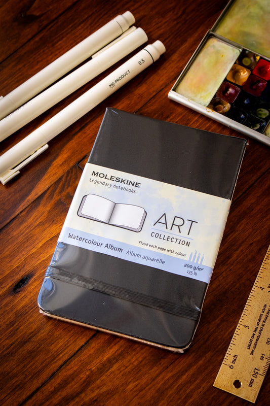 Watercolour Art Journal - Pocket Black