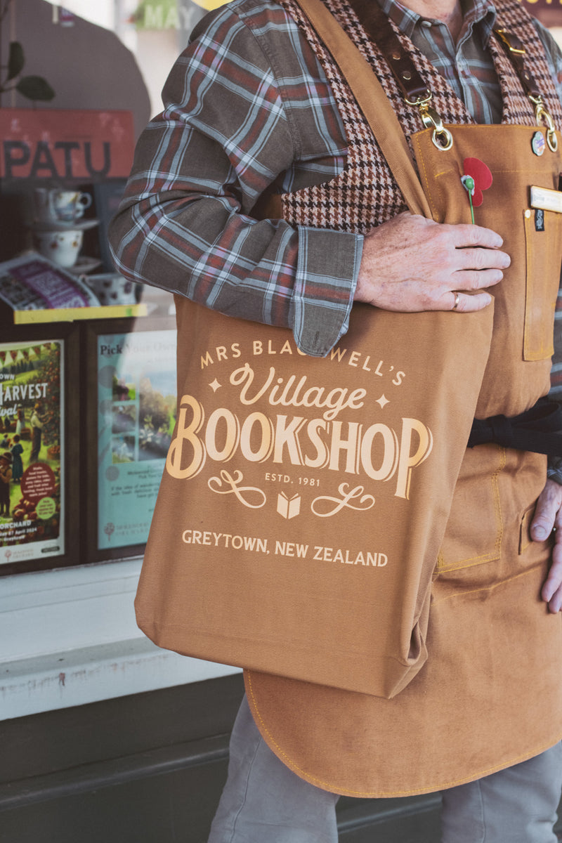 Village Bookshop Logo Tote - Camel