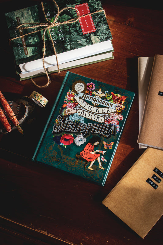 Antiquarian Sticker Book: Bibliophilia