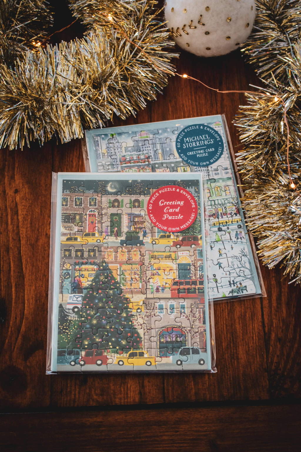 Christmas in the City Puzzle Greeting Card