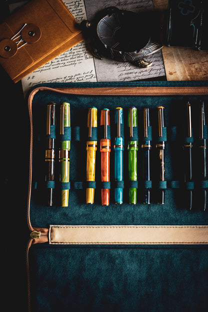 40 Pen Zipper Case - Tan