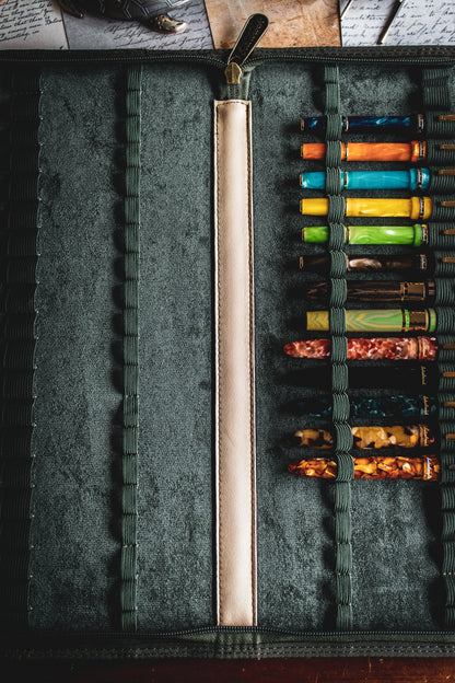 40 Pen Zipper Case - Army Green