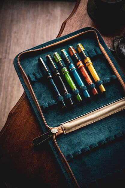 20 Pen Zipper Case - Tan