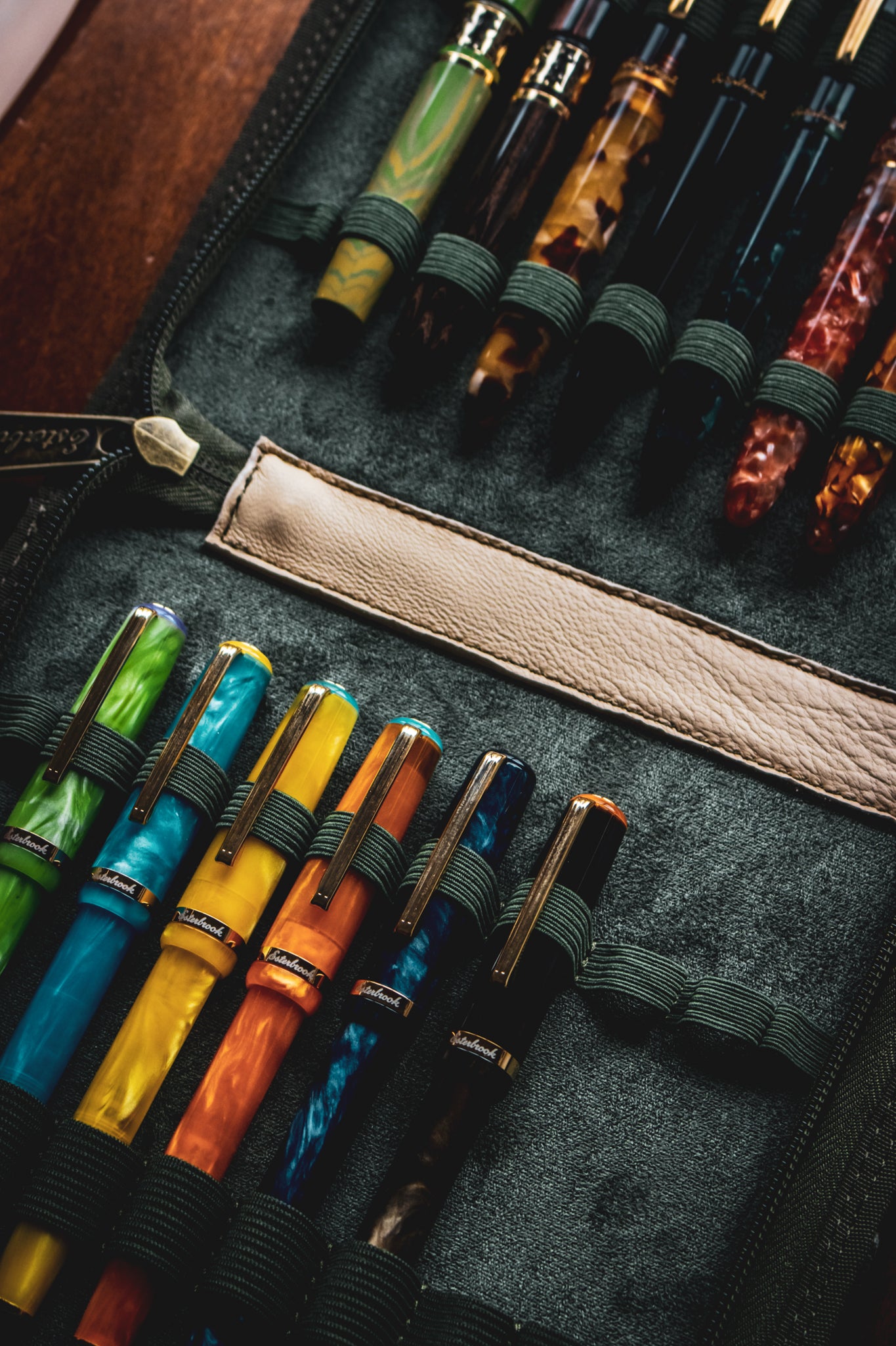 20 Pen Zipper Case - Army Green