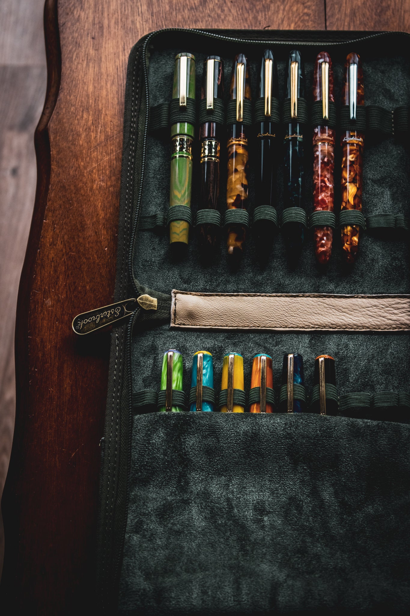 20 Pen Zipper Case - Army Green