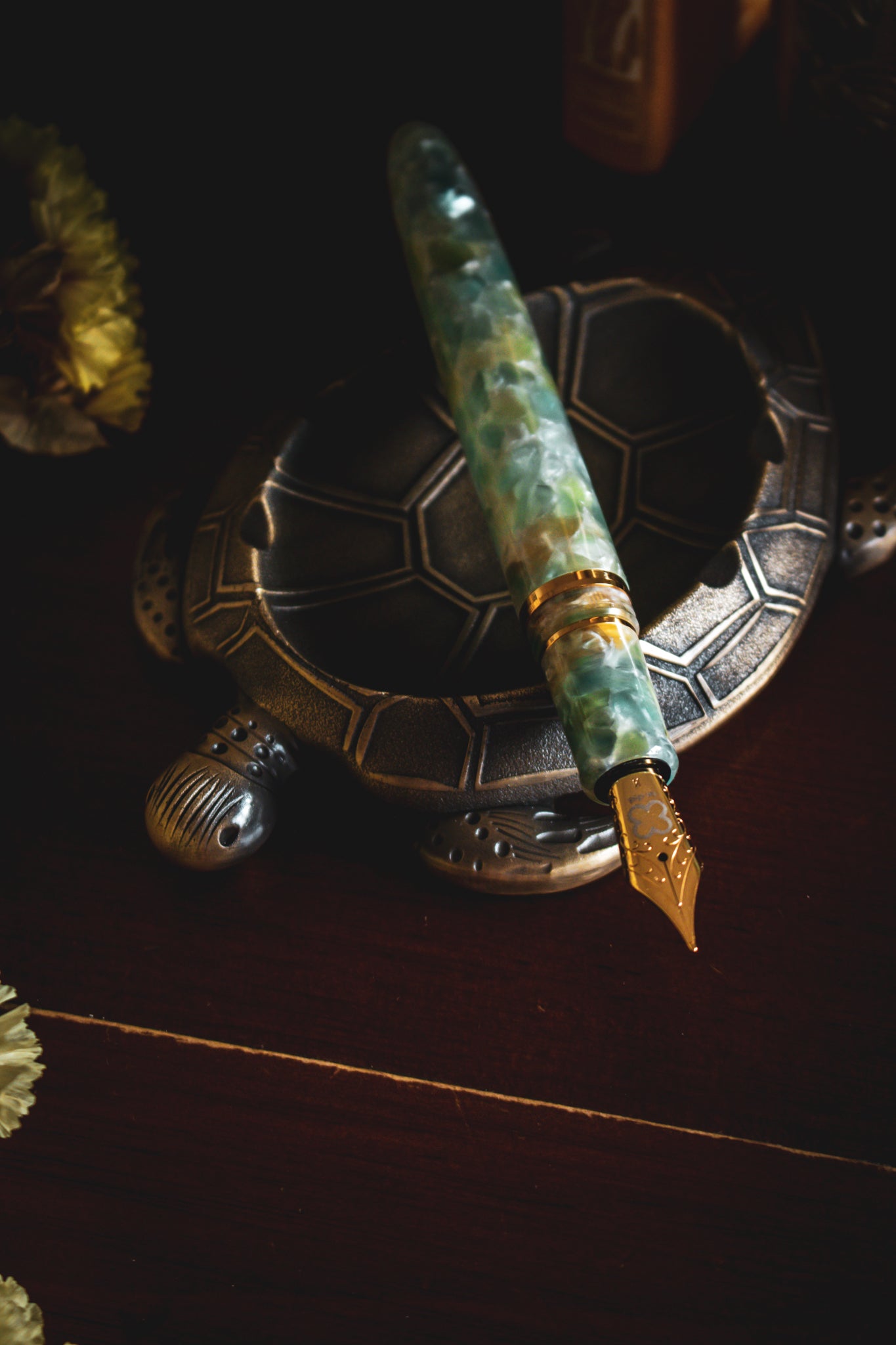 Estie Sea Glass - Gold Trim