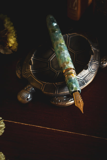 Estie Sea Glass - Gold Trim