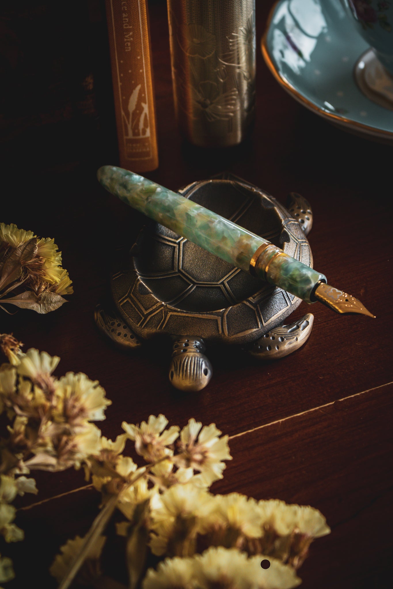 Estie Sea Glass - Gold Trim