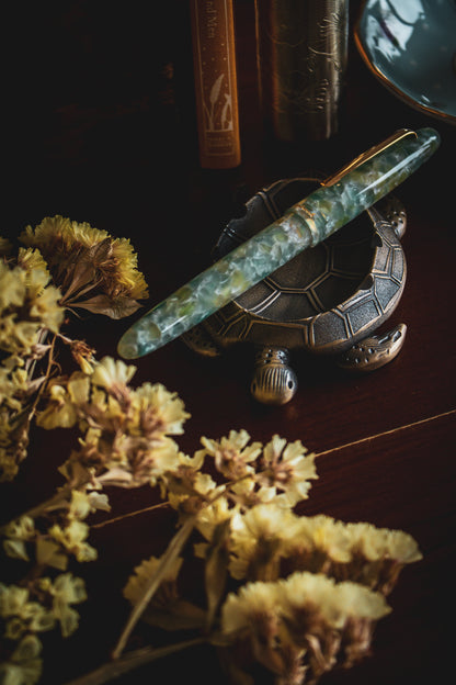 Estie Sea Glass - Gold Trim