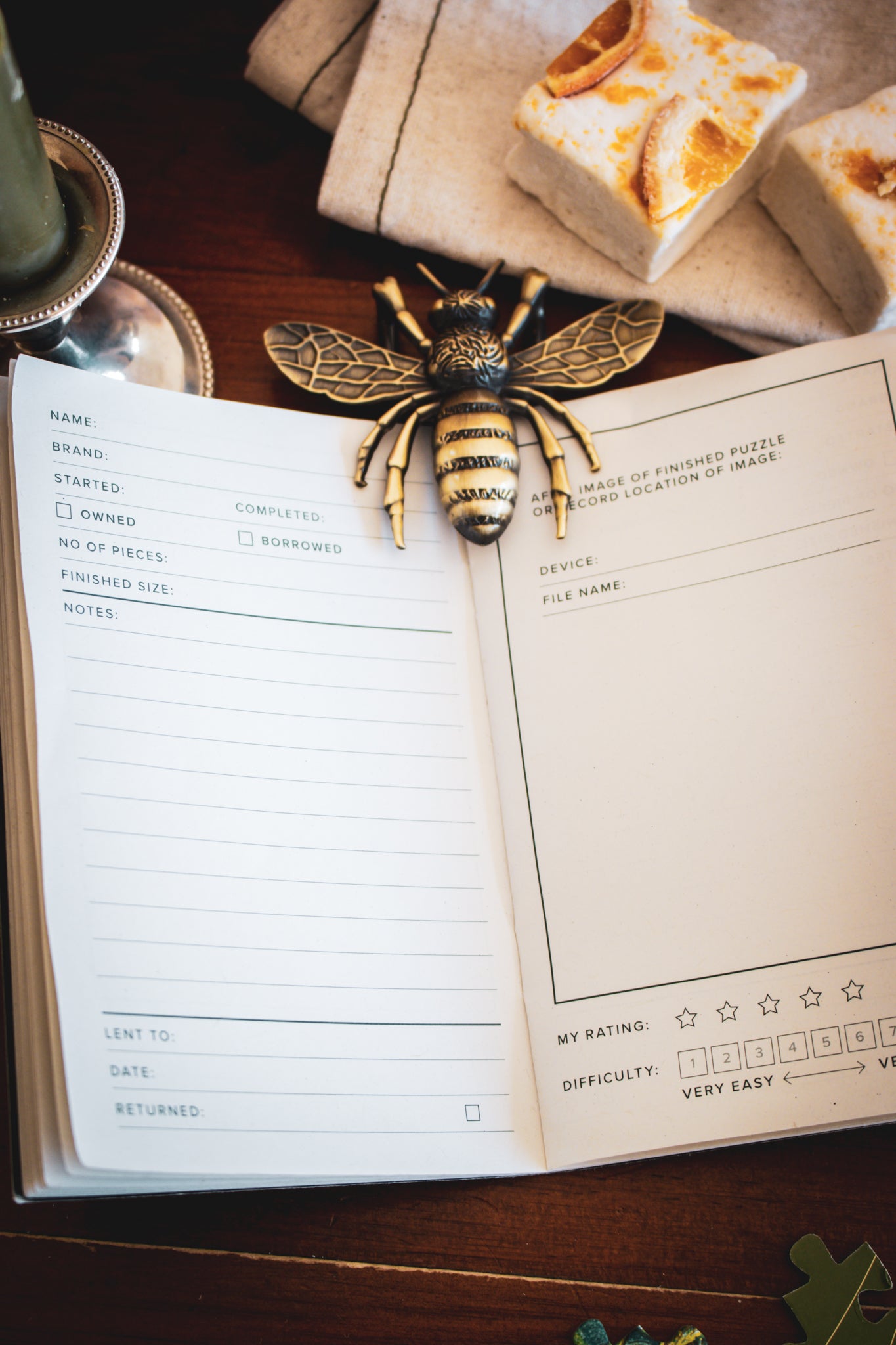 Jigsaw Puzzle Log Book