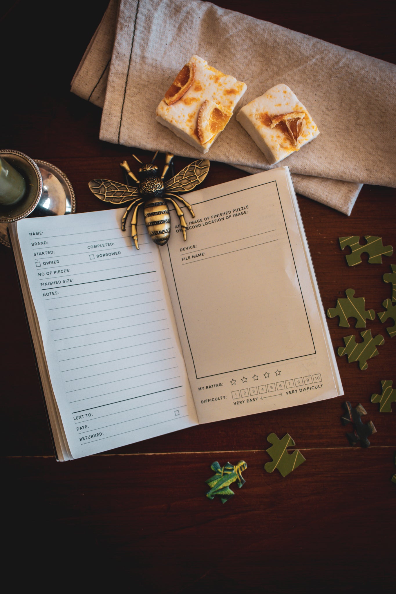 Jigsaw Puzzle Log Book
