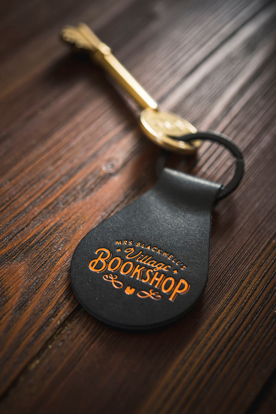 Leather Keyring - Black