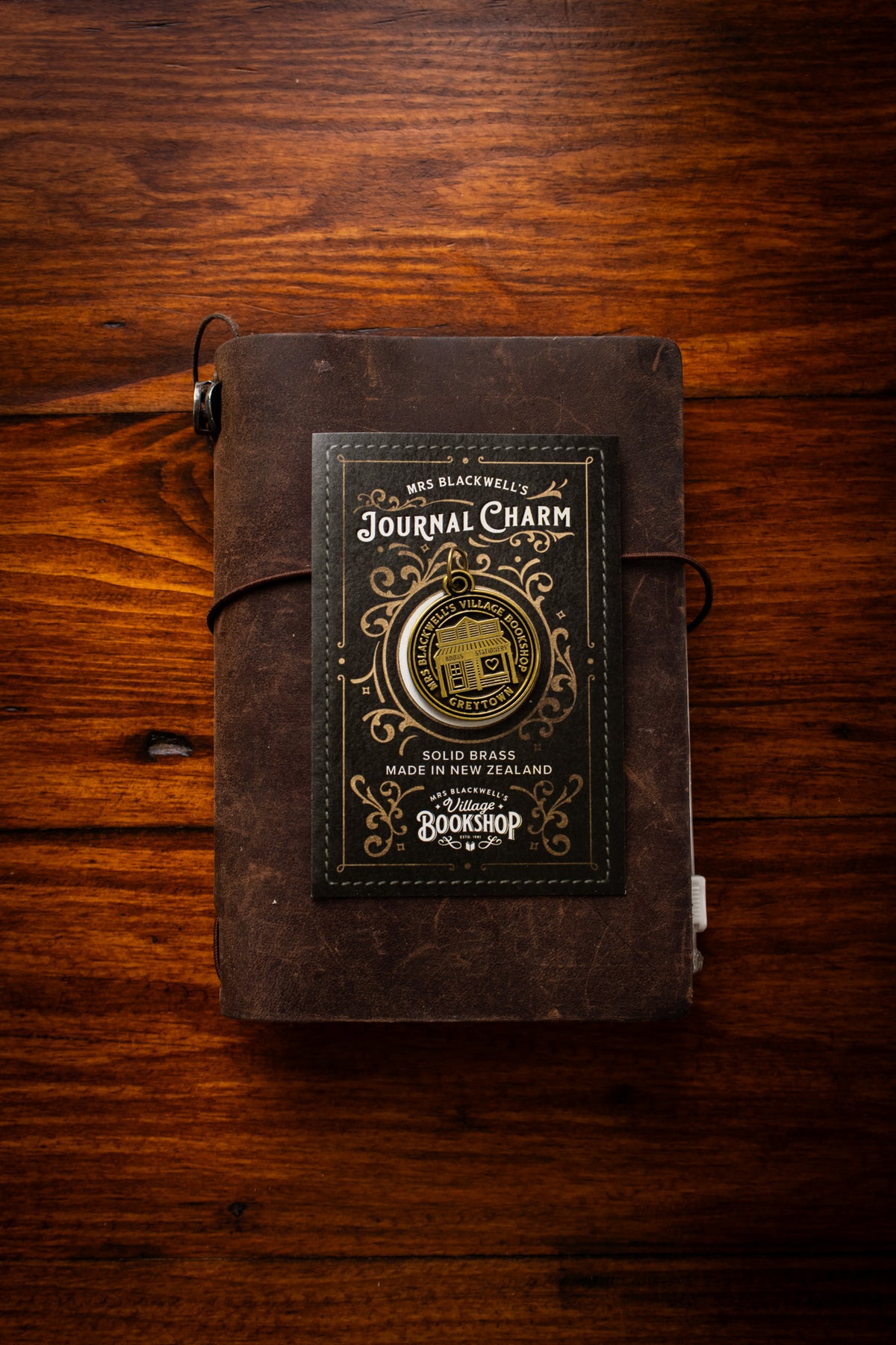 Brass Journal Charm - Village Bookshop