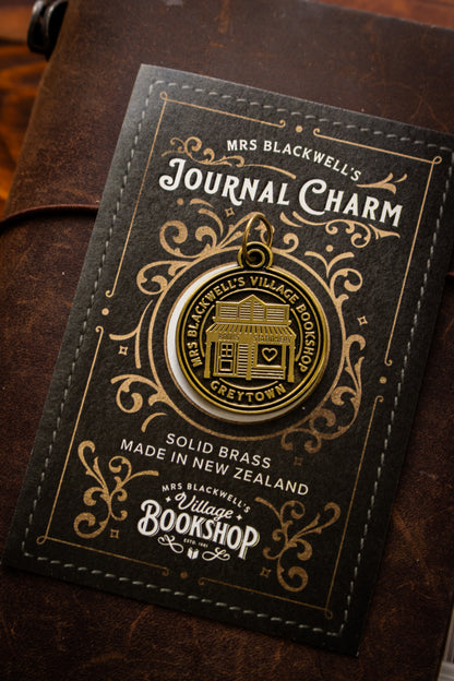 Brass Journal Charm - Village Bookshop