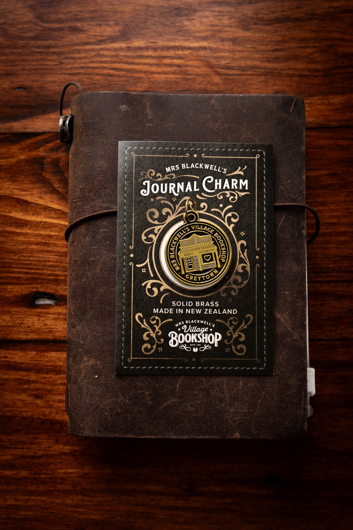 Brass Journal Charm - Village Bookshop