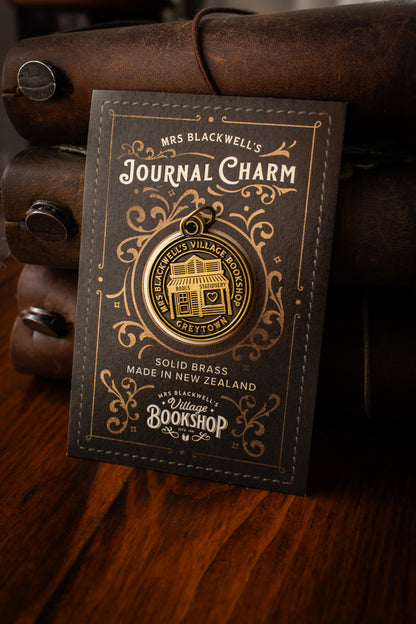Brass Journal Charm - Village Bookshop