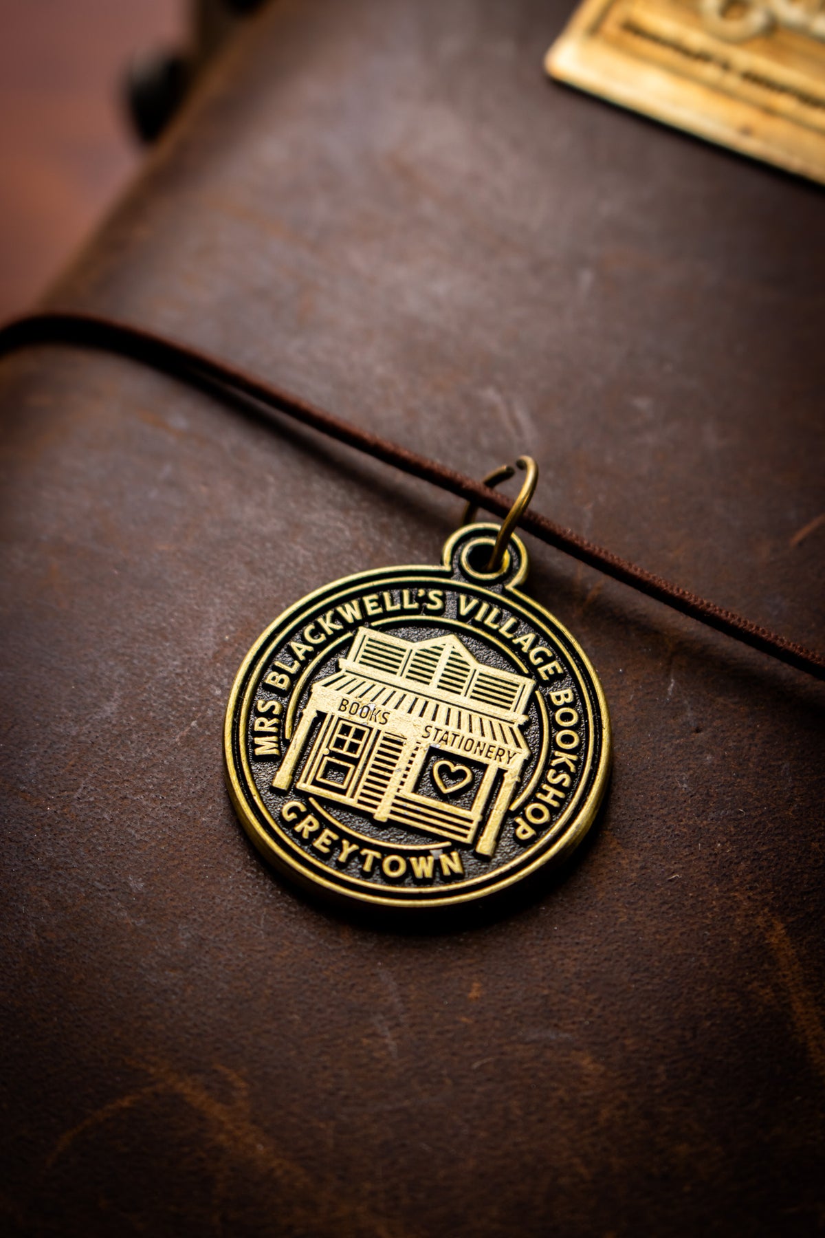 Brass Journal Charm - Village Bookshop