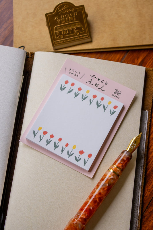 Japanese Sticky Notes - Tulips