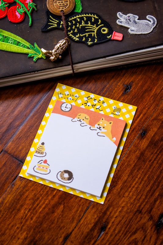 Japanese Sticky Notes - Dogs and Cakes