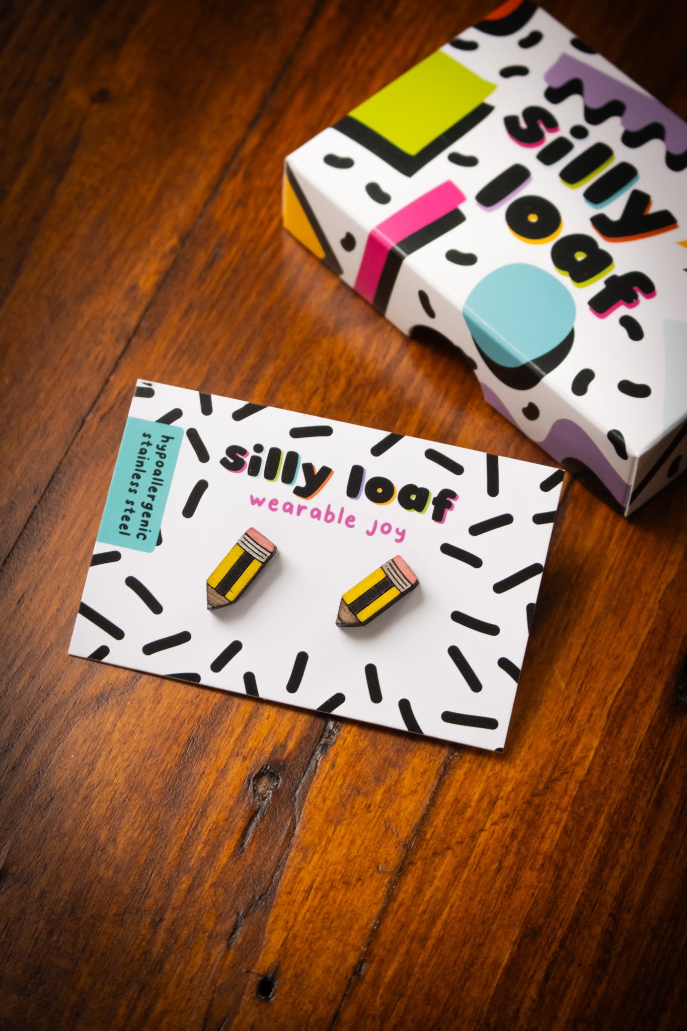 Pencil Stud Earrings